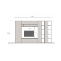 Mueble modular contemporáneo con librería y soporte para TV de madera Infinity 36 Oferta