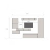Centro de entretenimiento de diseño moderno con estantes y muebles suspendidos Infinity 38 Oferta