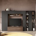 Mueble modular contemporáneo con librería y soporte para TV de madera Infinity 36 Promoción