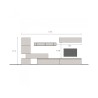 Mueble de pared suspendido para sala de estar moderna en madera Infinity 37 Venta
