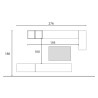 Mueble de pared colgante para TV de madera diseño moderno Infinity 41 Oferta