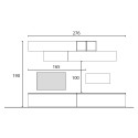 Mueble de pared contemporáneo con soporte para TV, estantes flotantes de madera Infinity 42 Venta