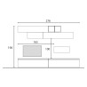 Mueble de pared contemporáneo con soporte para TV, estantes flotantes de madera Infinity 42 Venta