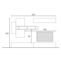 Mueble de pared flotante moderno para TV con estante de madera Infinity 44 Rebajas