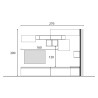 Mueble de pared para salón, negro minimalista de madera Infinity 45 Oferta