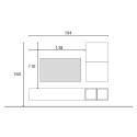 Centro de entretenimiento moderno, soportes de pared flotantes de madera Infinity 47 Venta