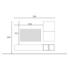 Centro de entretenimiento moderno, soportes de pared flotantes de madera Infinity 47 Venta