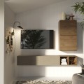 Centro de entretenimiento moderno, soportes de pared flotantes de madera Infinity 47 Promoción