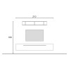 Mueble de pared moderno para TV suspendido blanco con estante Infinity 48 Venta