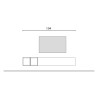 Mueble de TV suspendido diseño minimalista moderno con estantes de madera Infinity 49 Oferta