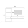 Centro de entretenimiento diseño moderno mueble de TV suspendido en madera Infinity 51 Oferta