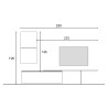 Centro de entretenimiento moderno, muebles flotantes gris Infinity 52 para sala de estar TV Venta