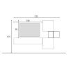 Muebles de pared flotante para sala de estar moderna en madera Infinity 53 Oferta