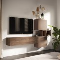 Muebles de pared flotante para sala de estar moderna en madera Infinity 53 Promoción