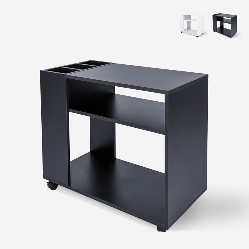 Mueble bajo de oficina y despacho con ruedas y estantes para documentos Wick Promoción Mueble bajo de oficina y despacho con ruedas y estantes para documentos Wick Promoción