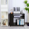 Mueble bajo de oficina y despacho con ruedas y estantes para documentos Wick Oferta