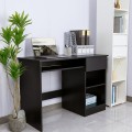 Escritorio negro compacto para despacho o habitación con tablero retráctil Elphin Dark Promoción