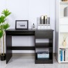 Escritorio negro compacto para despacho o habitación con tablero retráctil Elphin Dark Oferta