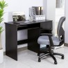 Escritorio negro compacto para despacho o habitación con tablero retráctil Elphin Dark Rebajas