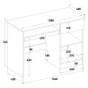 Escritorio negro compacto para despacho o habitación con tablero retráctil Elphin Dark Descueto