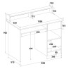 Escritorio de oficina que ocupa poco espacio con cajón elevado Drums Light Stock