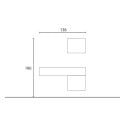 Mueble de entrada moderno suspendido con puerta profundidad 30 cm Infinity 58 Venta