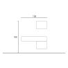 Mueble de entrada moderno suspendido con puerta profundidad 30 cm Infinity 58 Venta