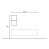 Mueble de entrada suspendido antracita diseño minimalista con puerta Infinity 59 Venta