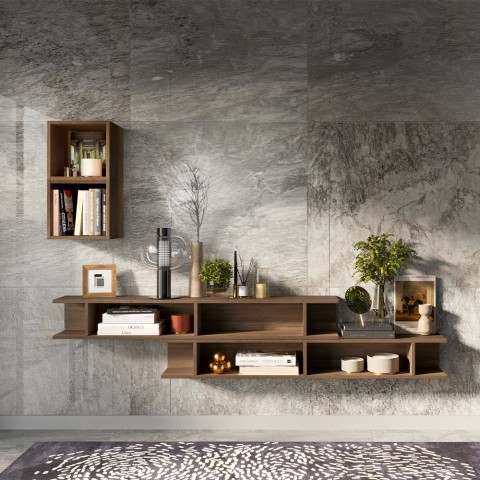 Organizador de entrada móvil estante flotante de madera Infinity 60 Promoción