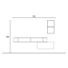 Mueble recibidor moderno suspendido ahorrador de espacio en madera gris Infinity 61 Oferta