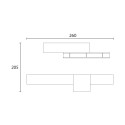 Mueble de pared moderno para TV suspendido con estantes de madera Fantasy 02 Venta