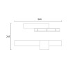 Mueble de pared moderno para TV suspendido con estantes de madera Fantasy 02 Venta