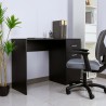 Escritorio de despacho y oficina moderno y compacto color negro con puerta y cajón Lythes Dark Descueto