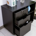 Mueble auxiliar de oficina y despacho para documentos con ruedas y cerradura Twatt Modelo