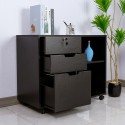 Mueble auxiliar de oficina y despacho para documentos con ruedas y cerradura Twatt Características