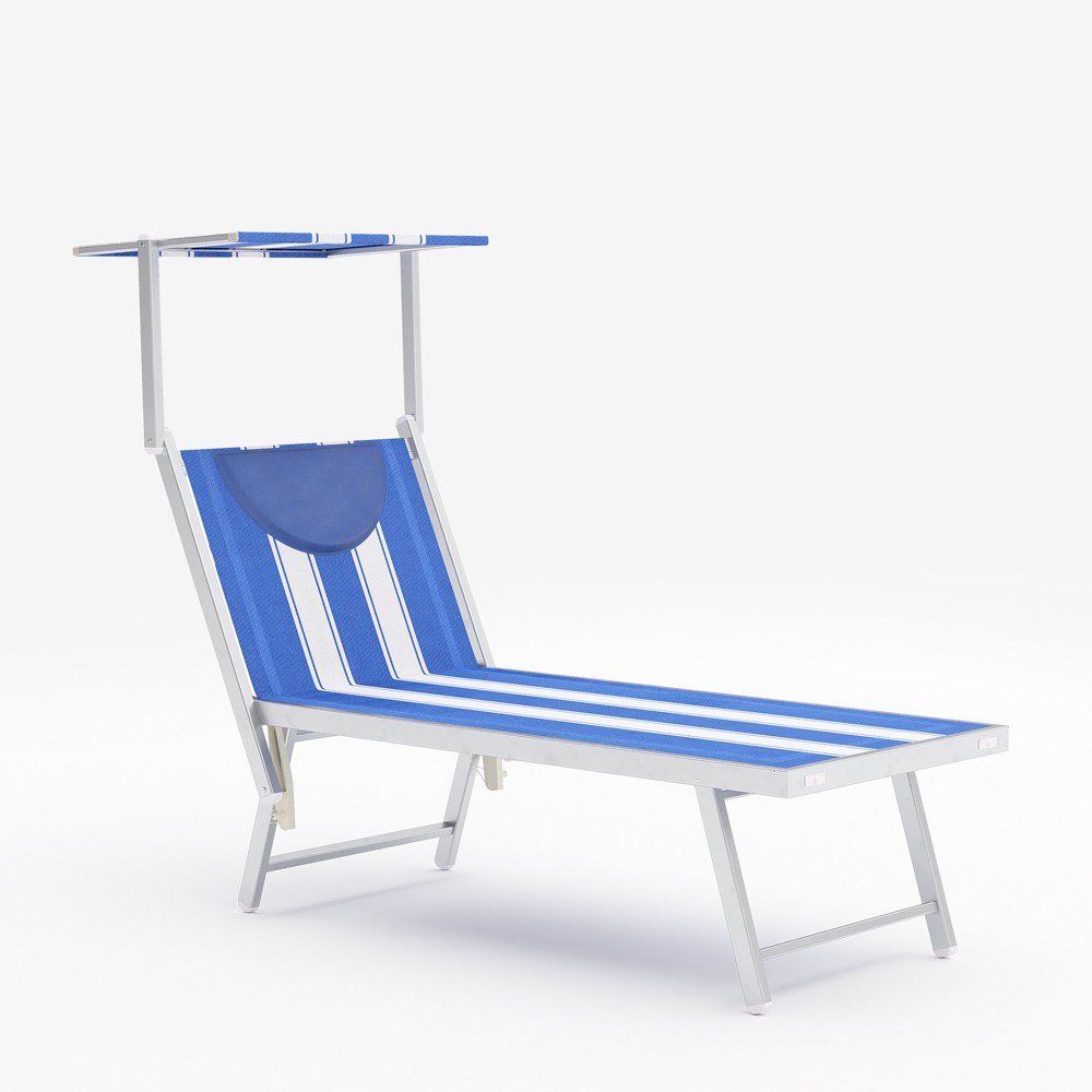 Tumbona plegable de playa en aluminio Santorini Stripes