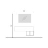 Mueble de entrada moderno colgante con vacía bolsillos de madera Infinity 55 Rebajas