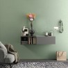 Mueble de entrada suspendido diseño moderno gris blanco brillante Infinity 56 Oferta