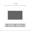Mueble de entrada con estante para TV flotante de diseño moderno en madera Infinity 50 Venta