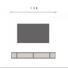 Mueble de entrada con estante para TV flotante de diseño moderno en madera Infinity 50 Venta
