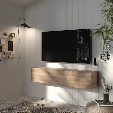 Mueble TV suspendido minimalista moderno de madera con puerta Infinity 54 Promoción