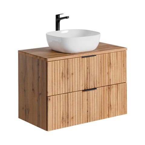 Baño móvil en madera suspendido cajones fregadero de apoyo Adel Wood Promoción