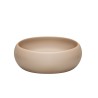 Mueble de baño suspendido color beige con lavabo sobre encimera y cajones gris tórtora Coast 80N Descueto