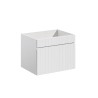 Mueble de baño suspendido compacto con lavabo sobre encimera y espejo Wiki 80 SA Oferta