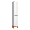 Mueble de baño de suelo con lavabo espejo armario blanco y madera Bali Venta
