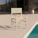 4 Sillas playa mar plegable portátil aluminio textilene Regista Gold Coste