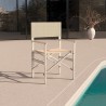 4 Sillas playa mar plegable portátil aluminio textilene Regista Gold Coste