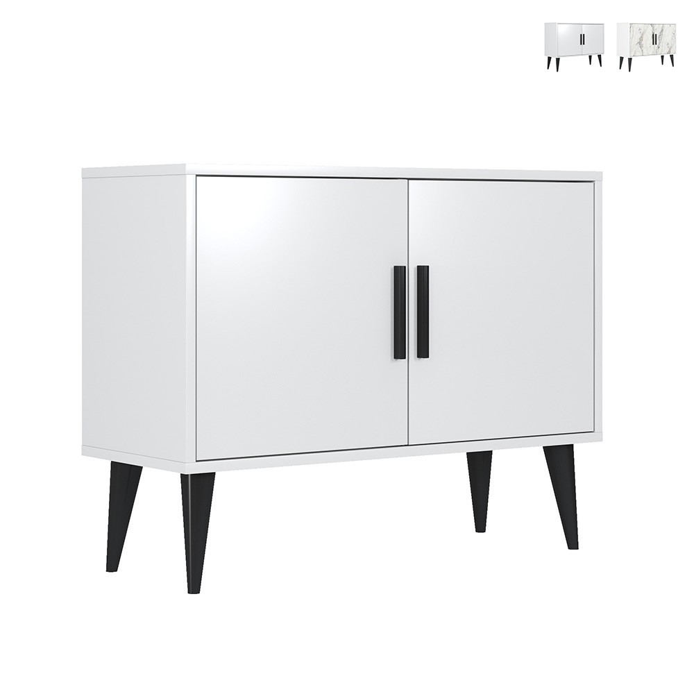 Aparador moderno para el salón blanco con 2 puertas mueble recibidor Corduiso