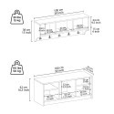 Conjunto muebles recibidor: banco zapatero y perchero de pared de madera Parson Medidas