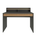 Escritorio de diseño moderno color negro de madera con estante puerta abatible 120cm Heaton Oferta